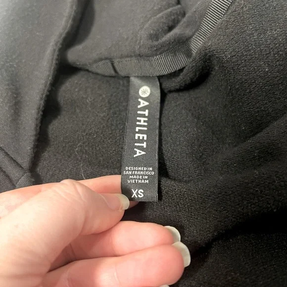 Athleta Black Purana Oversized Hooded Sweater - Size XS - Picture 4 of 7